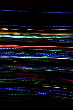 Abstract blurry background with pattern from colorful traces of lights Stock Photos