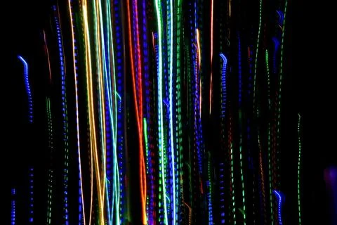 Abstract blurry background with pattern from colorful traces of lights 写真素材