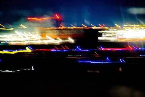 Abstract blurry background with pattern from colorful traces Stock Photos