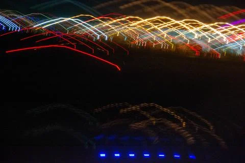 Abstract blurry background with pattern from colorful traces 스톡 사진