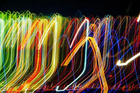 Abstract blurry background with pattern from colorful traces Stock Photos