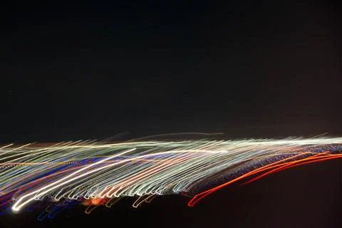 Abstract blurry background with pattern from colorful traces Stock Photos
