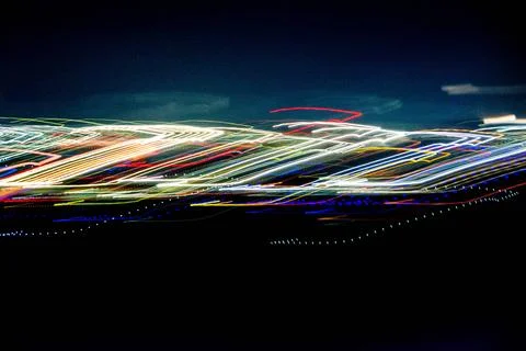 Abstract blurry background with pattern from colorful traces Stock Photos