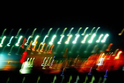 Abstract blurry background with pattern from colorful traces Stock Photos