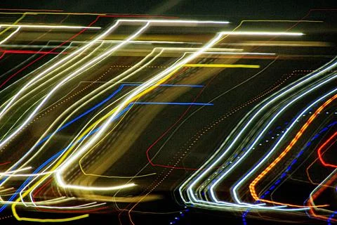 Abstract blurry background with pattern from colorful traces Stock Photos