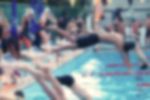 Abstract blurry background of  swimming pool. Stock Photos