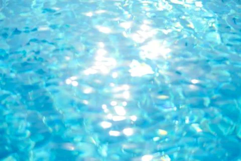 Abstract blurry background of water surface in swimming pool. Stock Photos
