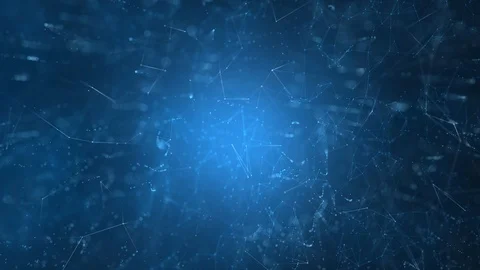 Abstract blurry blue lines and dots bokeh animation Stock Footage 126063307
