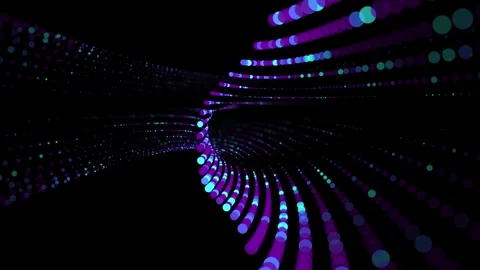 Abstract blurry bokeh background. Bubbles light particles on dark background Stock Footage 337756747