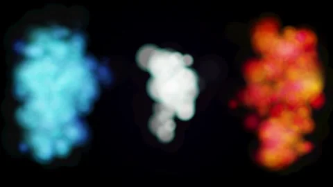 Abstract blurry light particles floating on black backdrop. Stock Footage 345502366