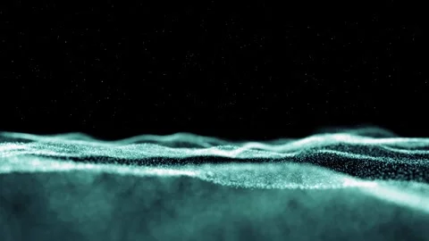 Abstract blurry particles waves motion Stock Footage 319887474