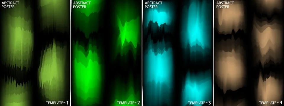 Abstract Blurry Vertical Streaks of Light in Neon Green Stock Illustration