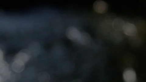 Abstract blurry water bokeh background at night. Sparkling water reflection Stock Footage 121663537