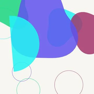 Abstract boho background with colorful fluid organic shapes and minimalist .. Stock Illustration