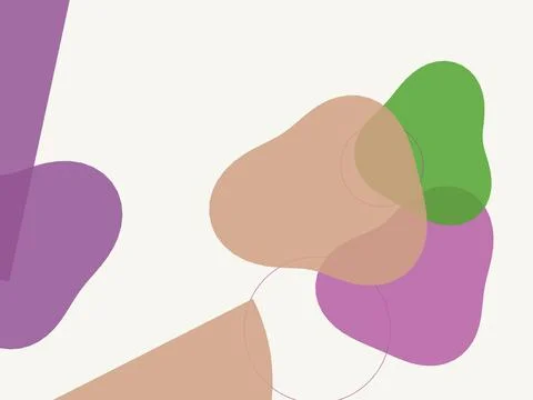 Abstract boho background featuring minimalist organic shapes in earth tones.. Illustrazione stock