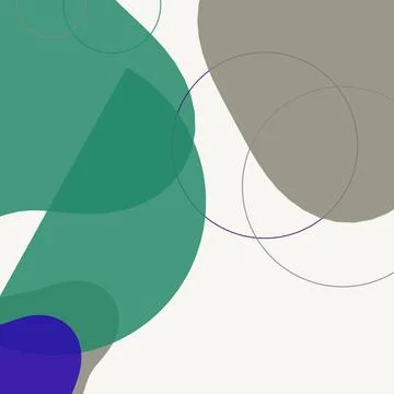 Abstract Boho Background with Organic Circles and Earthy Geometric Shapes f.. Stock Illustration