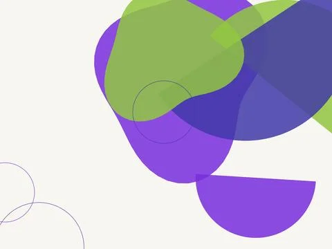 Abstract Boho Background with Organic Purple and Green Shapes for Modern Mi.. Stock Illustration