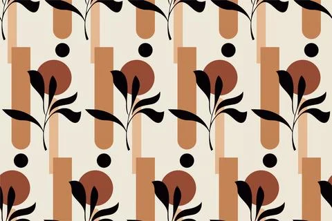 Abstract boho floral seamless pattern background Illustrazione stock