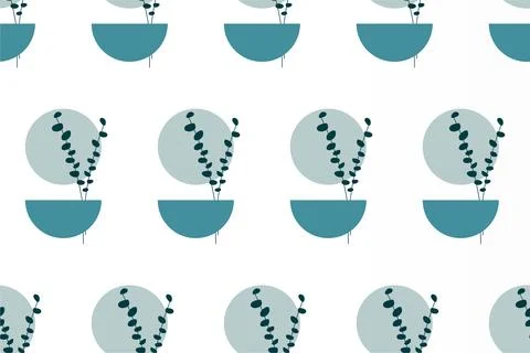 Abstract boho floral seamless pattern background Illustrazione stock
