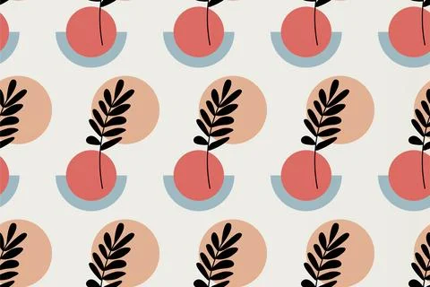 Abstract boho floral seamless pattern background Stock Illustration