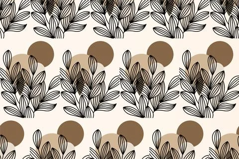 Abstract boho floral seamless pattern background Stock Illustration