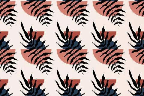 Abstract boho floral seamless pattern background Illustrazione stock