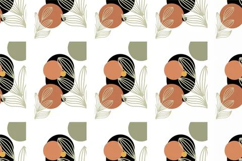 Abstract boho floral seamless pattern background Illustrazione stock