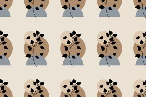 Abstract boho floral seamless pattern background Illustrazione stock