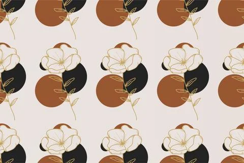 Abstract boho floral seamless pattern background 스톡 일러스트