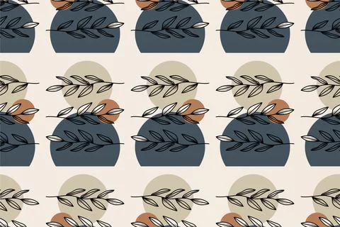 Abstract boho floral seamless pattern background Stock Illustration