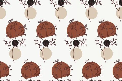 Abstract boho floral seamless pattern background 스톡 일러스트