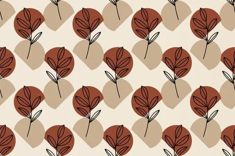 Abstract boho floral seamless pattern background Stock Illustration