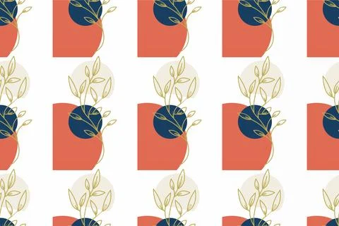 Abstract boho floral seamless pattern background Illustrazione stock