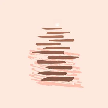 Abstract boho geometric poster. Stone in balance Stock Illustration