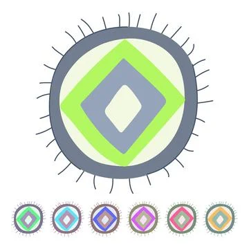 Abstract boho rug vector cartoon graphic Stock Illustration