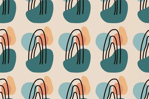 Abstract boho seamless pattern background Stock Illustration