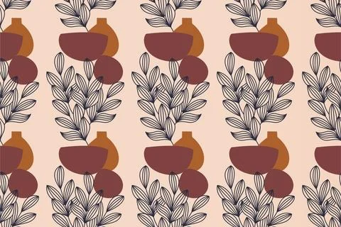 Abstract boho seamless pattern background Stock Illustration