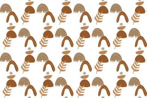 Abstract boho seamless pattern background illustration Illustrazione stock