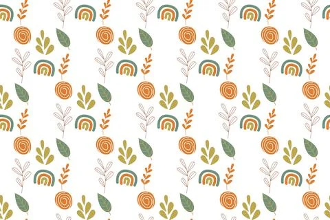 Abstract boho seamless pattern background illustration Illustrazione stock