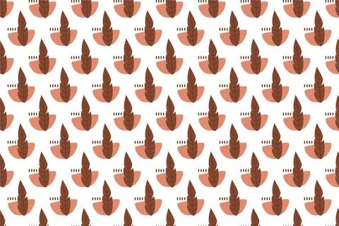 Abstract boho seamless pattern background illustration Stock Illustration