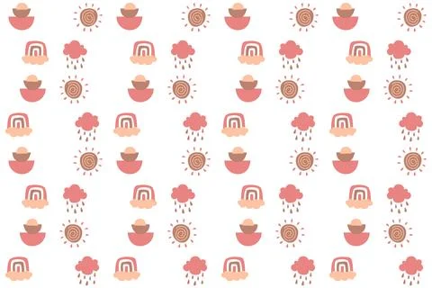 Abstract boho seamless pattern background illustration Stock Illustration