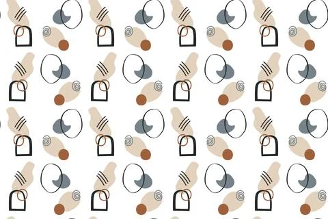 Abstract boho seamless pattern background illustration Illustrazione stock