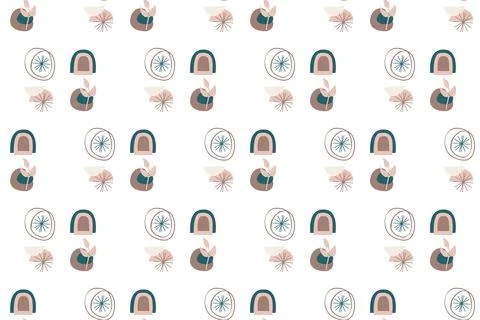 Abstract boho seamless pattern background illustration Stock Illustration