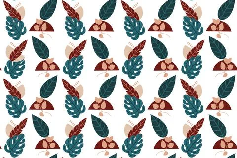 Abstract boho seamless pattern background illustration Stock Illustration