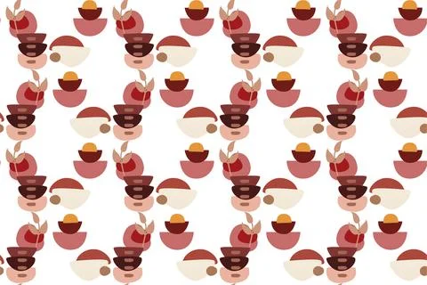 Abstract boho seamless pattern background illustration Illustrazione stock