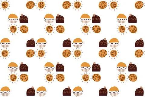 Abstract boho seamless pattern background illustration Illustrazione stock