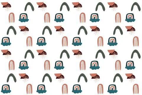 Abstract boho seamless pattern background illustration 스톡 일러스트