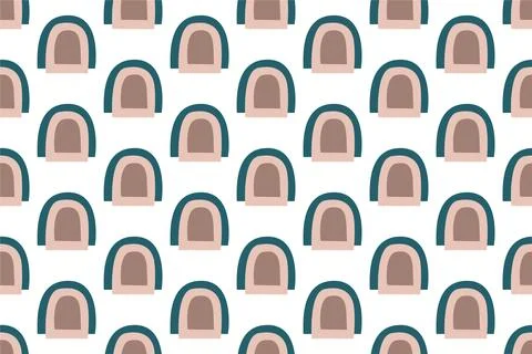 Abstract boho seamless pattern background illustration Stock Illustration