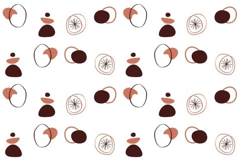 Abstract boho seamless pattern background illustration Stock Illustration