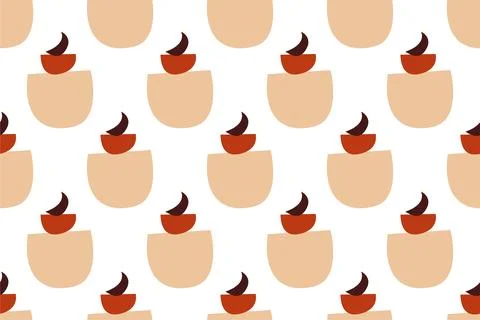 Abstract boho seamless pattern background illustration Stock Illustration